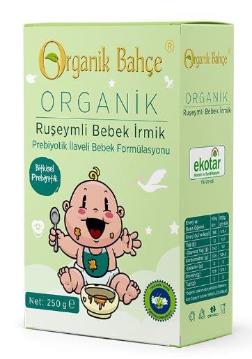 ORGANİK BAHÇE ORGANİK RUŞEYMLİ BEBEK İRMİK 250 GR