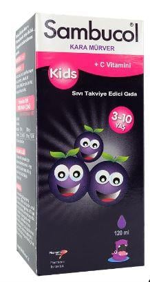 SAMBUCOL KIDS DROPS KARA MÜRVER KUŞBURNU + C VITAMINI DAMLA 20ML