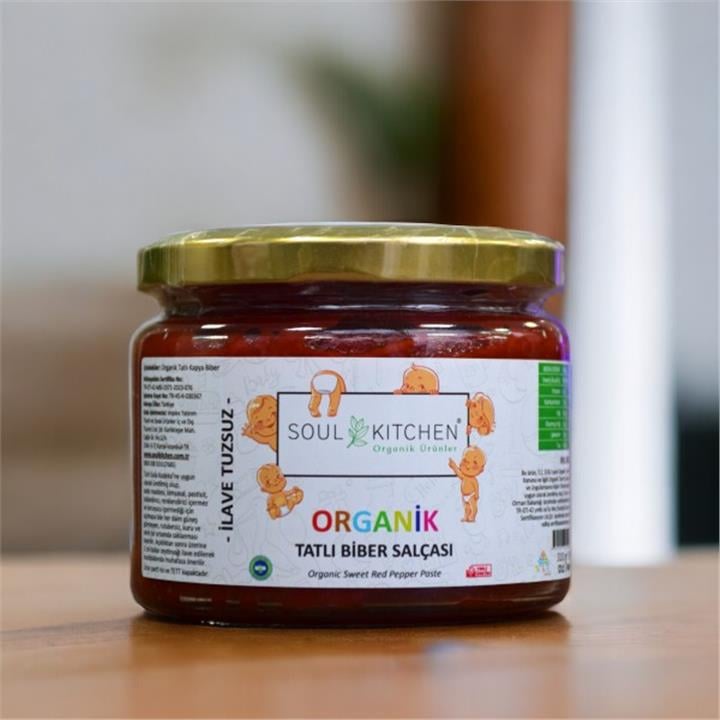 SOUL KITCHEN ORGANİK BEBEK TATLI BİBER SALÇASI 310GR (İLAVE TUZSUZ) (BRİX:%20)