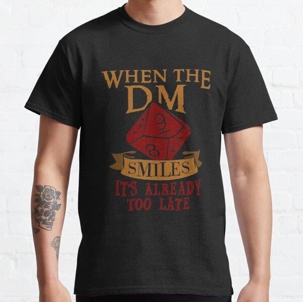 Dungeon Master Gift, Dungeon Master Shirt, Geeky Gift, When The Dungeon Master Smiles Shirt DM Gift Board Gamer Gift Board Game Shirt Tasarım Baskılı Unisex Tişört (Bol kalıp t-shirt)
