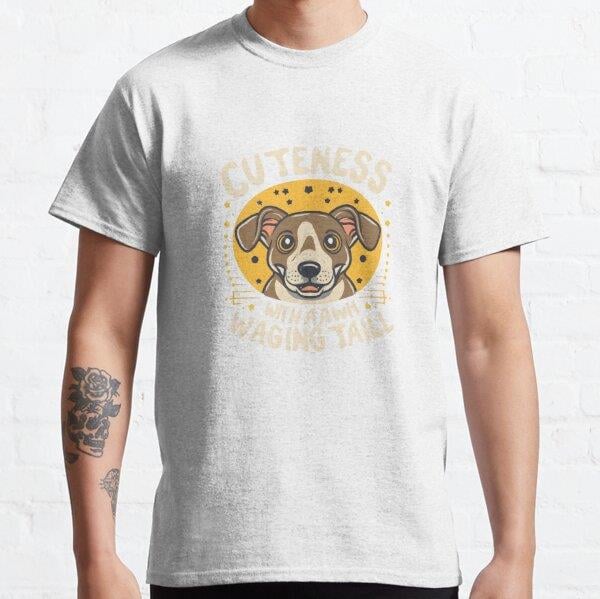 Unisex Cute Dog T-Shirt, Cuteness With A Wagging Tail, Pet Lover Graphic Tee, Casual Canine Apparel, Unisex Dog Lover Gift, Animal T-Shirt Baskılı T-Shirt (Rahat Kalıp Tişört)
