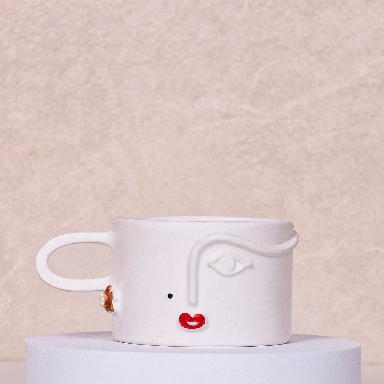 Kadın Silüet Kupa Mug - Seramik - El Yapımı