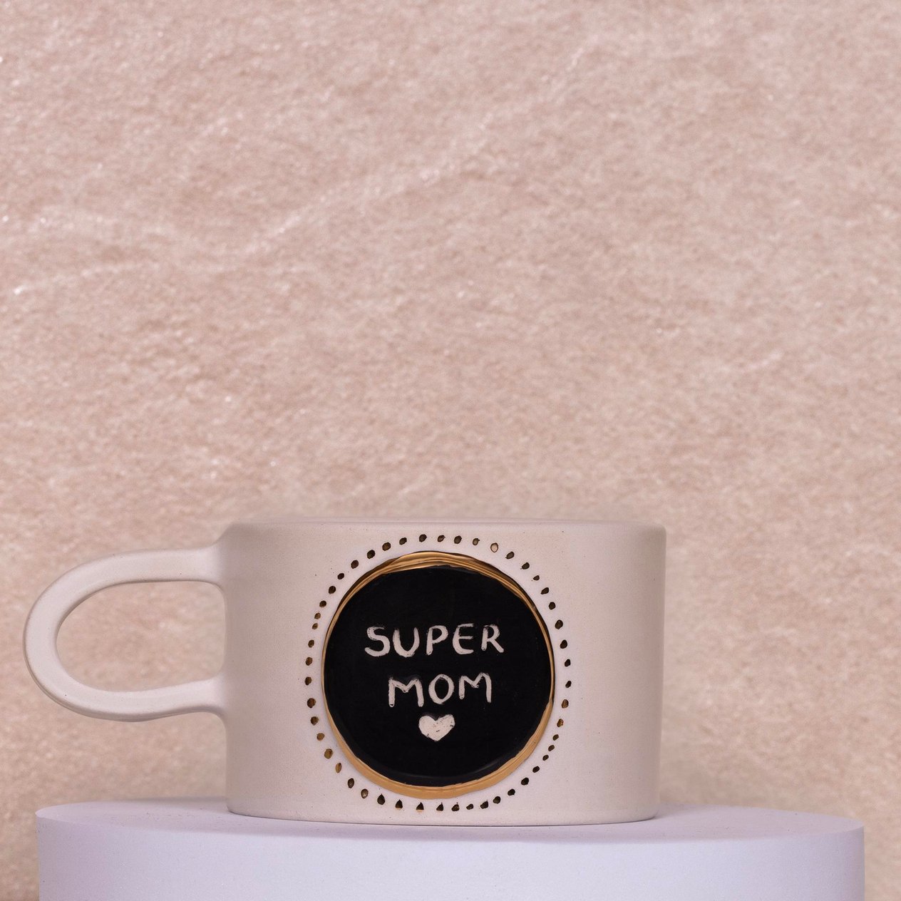 Super Mom Kupa Mug - Seramik - El Yapımı
