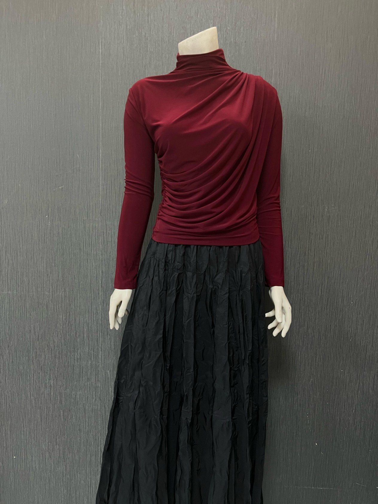 Drapeli Bluz Body -Bordo