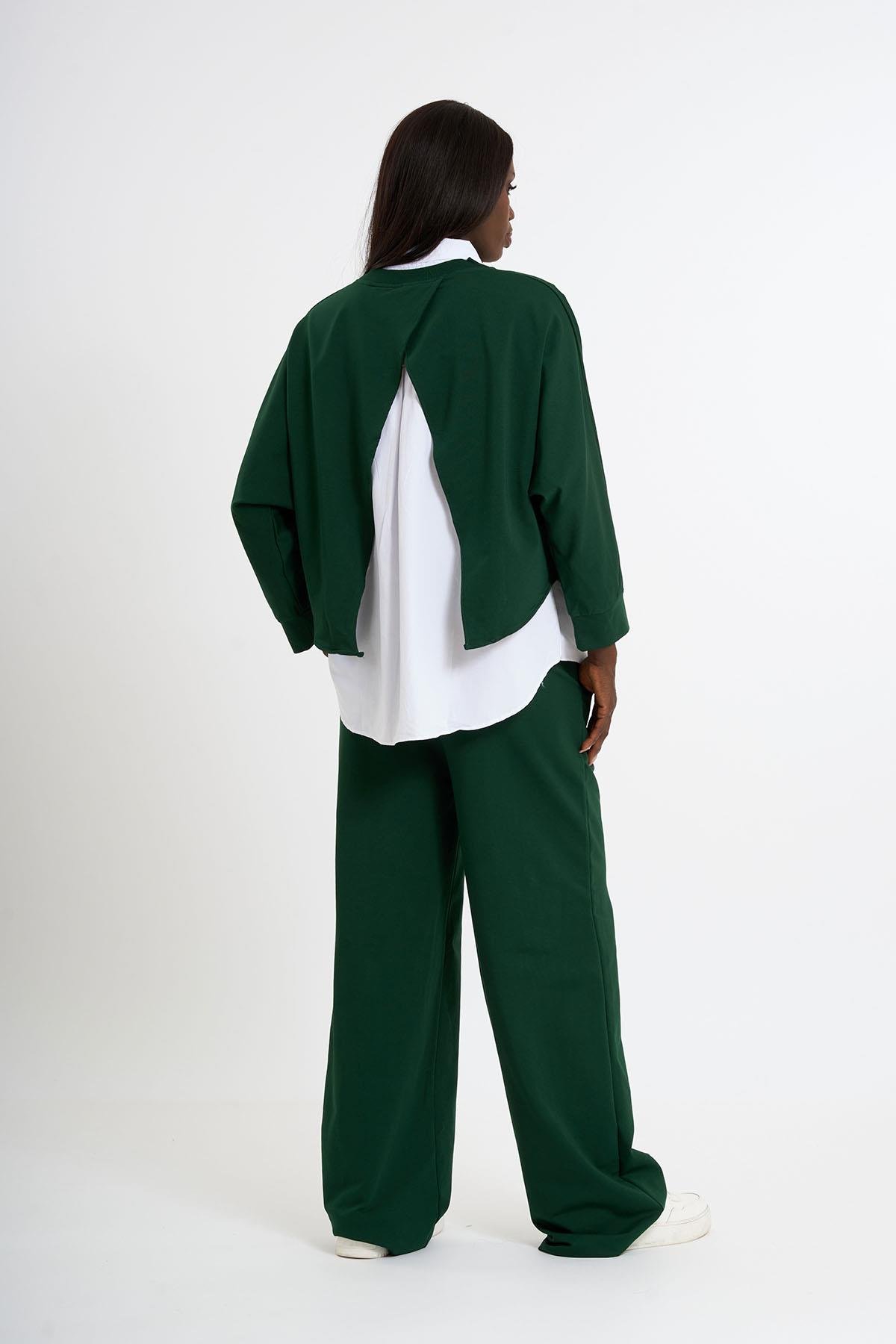 3 Lü spor penye takim DARK GREEN