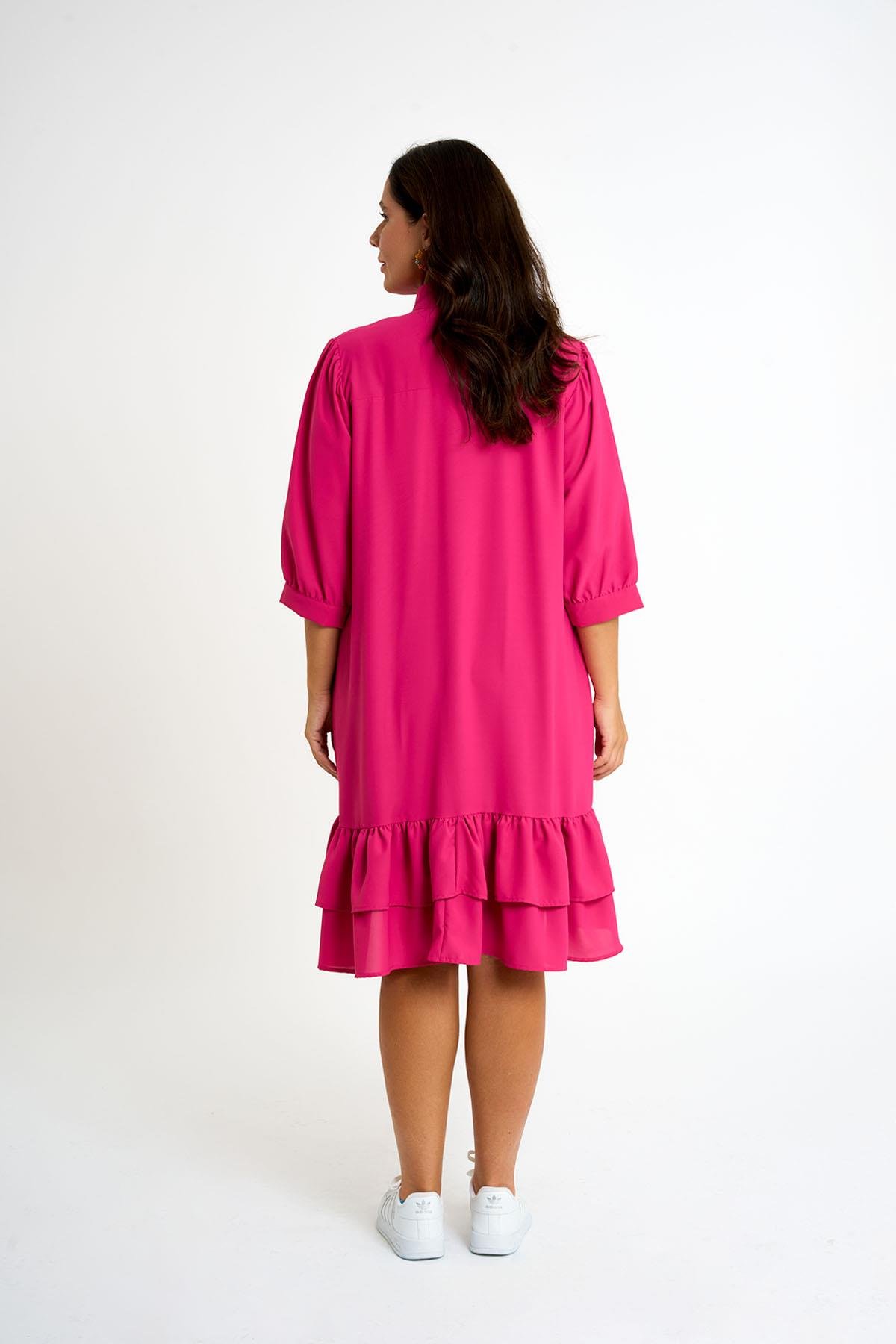 dugmeli elbıse PINK