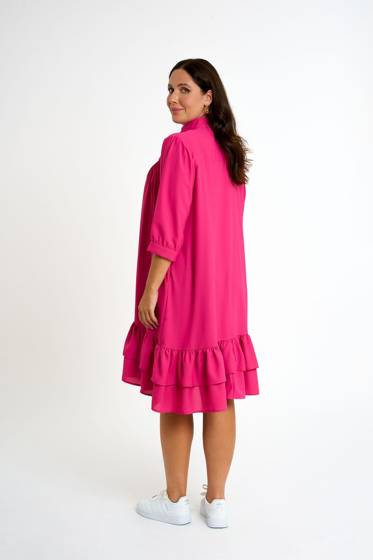 dugmeli elbıse PINK