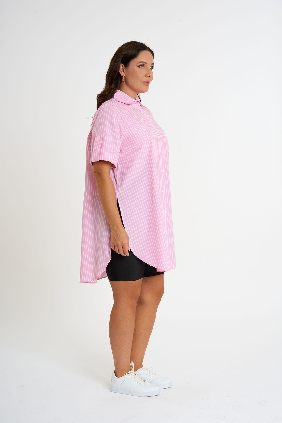 ÇİZGİLİ GÖMLEK cizgili Pink