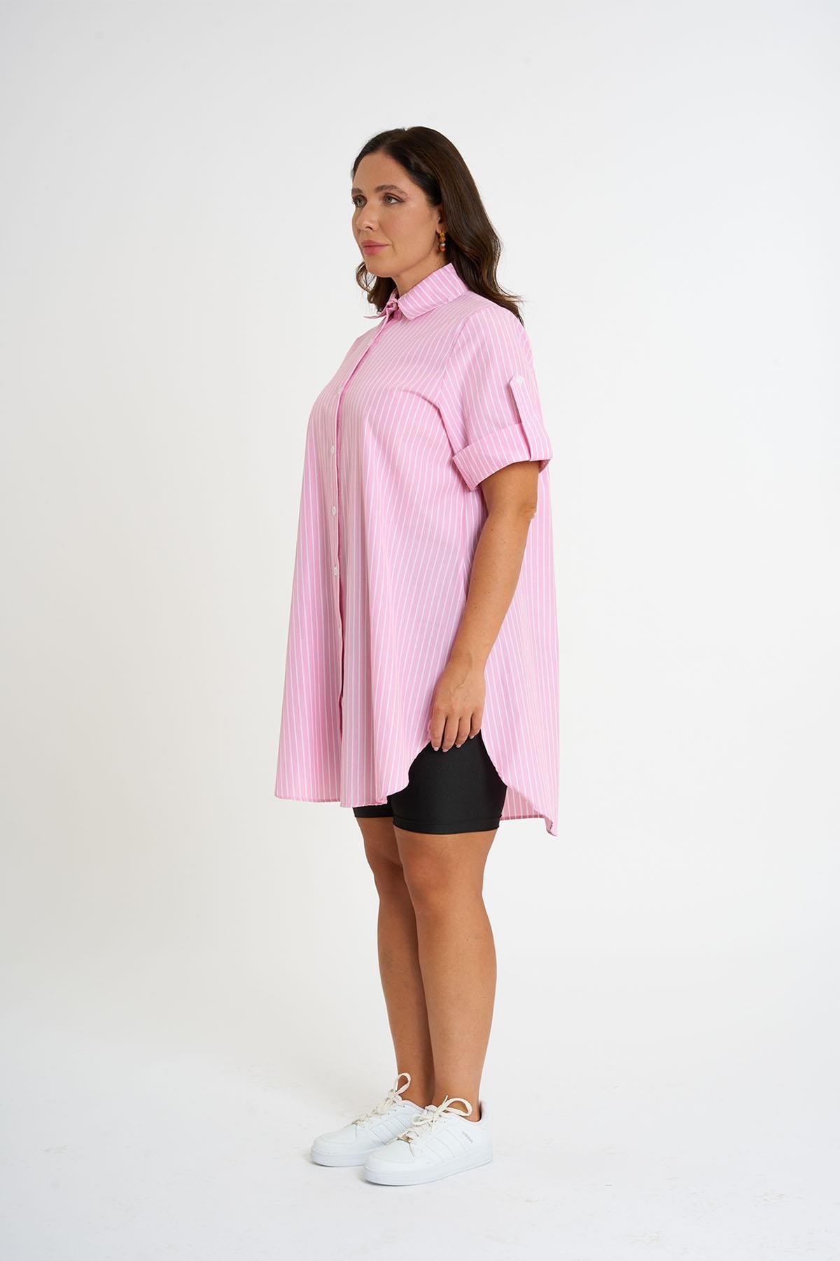ÇİZGİLİ GÖMLEK cizgili Pink