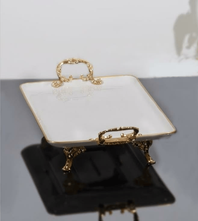 Koşar Gold Porselen 30x22 Cm Servis Tabağı
