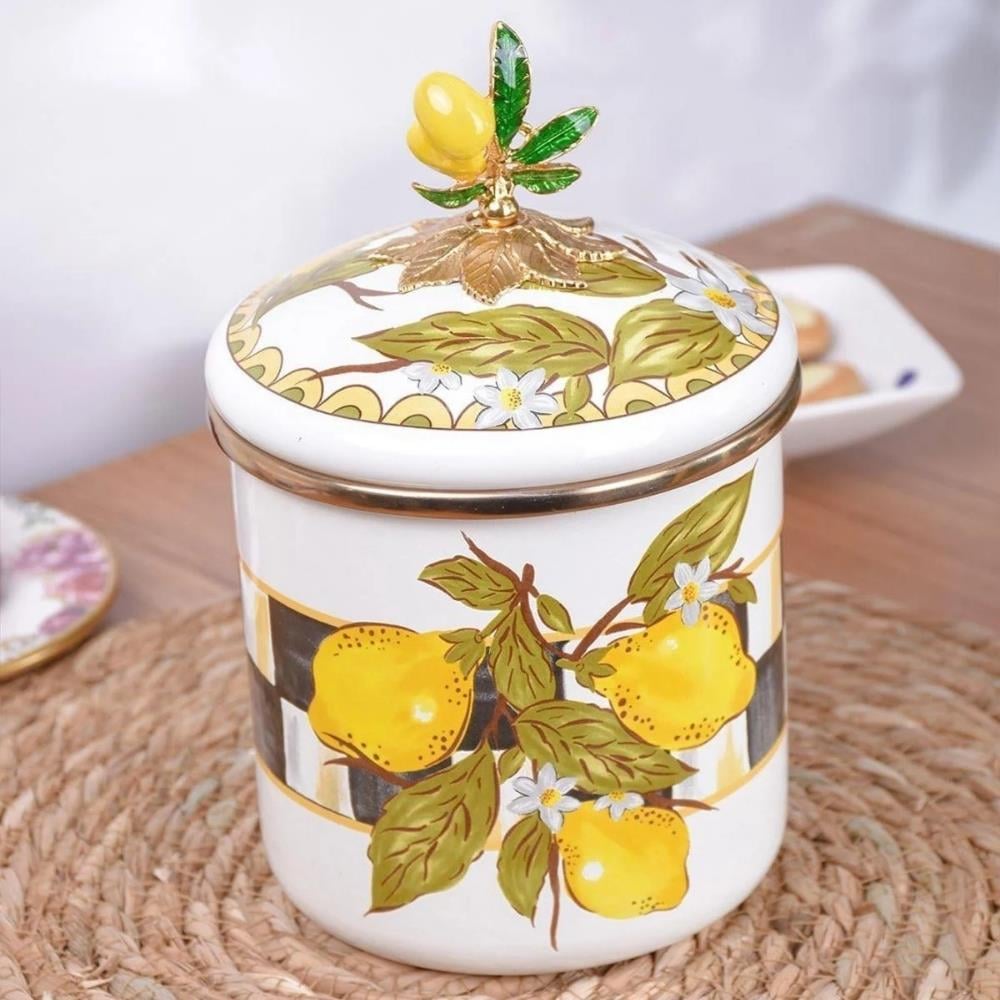 Miss Betty Linda 12 Cm Emaye Kavanoz - Güzel Home - Saklama