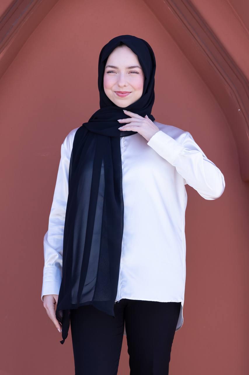 Sayra Shawl Kadın Siyah Boneli Şal