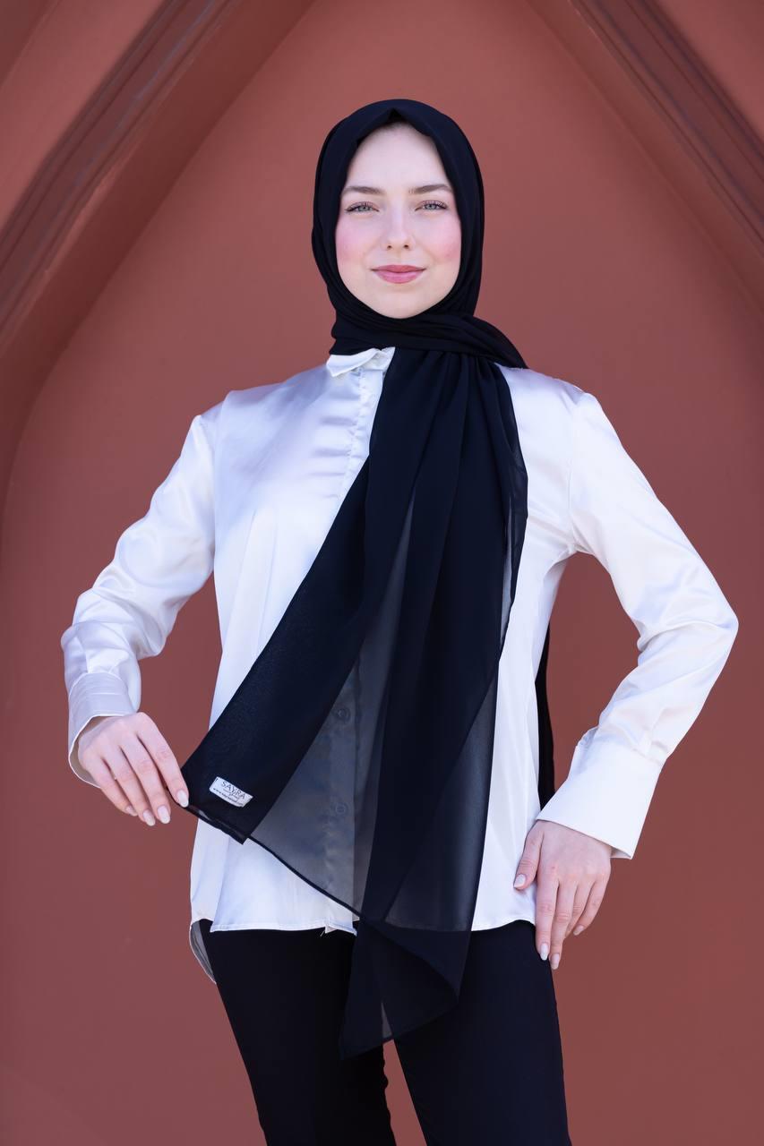 Sayra Shawl Kadın Siyah Boneli Şal