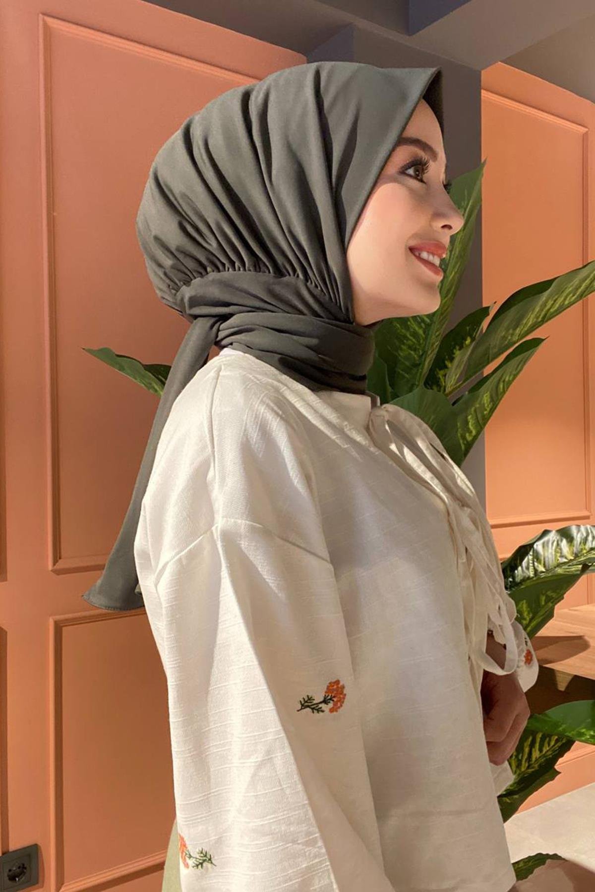 Shawl Haki Yeşil