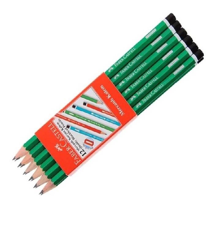 FABER KÖŞELİ MERCANLI KURŞUN KALEM 160000 12 Lİ