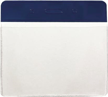 MAPİ PVC KART POŞETLERİ (KARE) LACİVERT ŞERİTLİ 100'LÜ PAKET