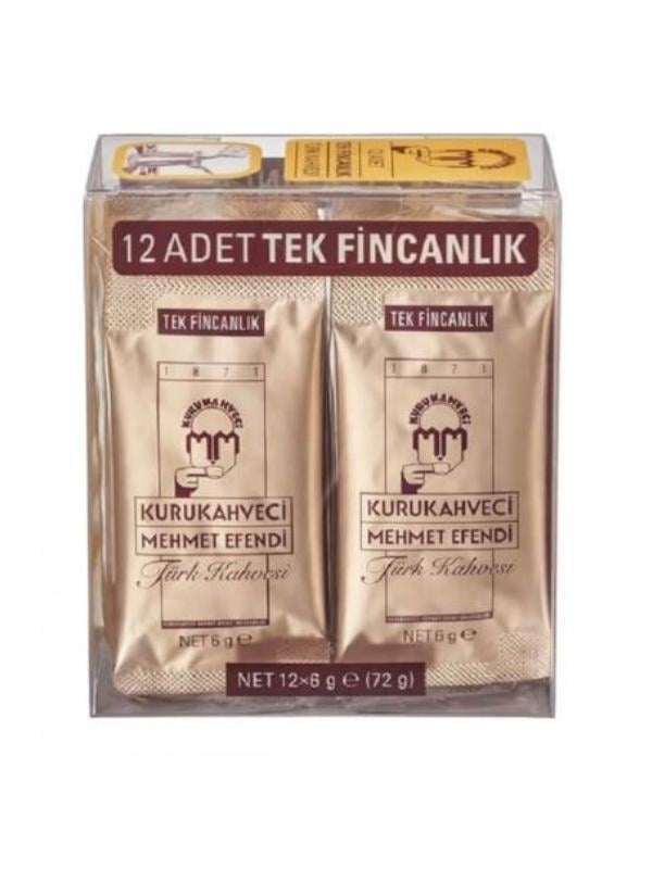 MEHMET EFENDİ  6 GR TÜRK KAHVESİ TEK FİNCANLIK 12 AD