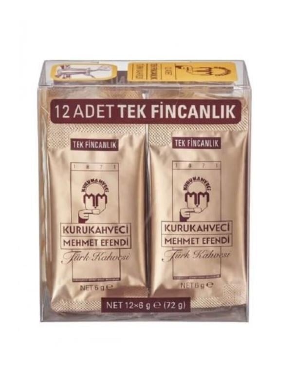 MEHMET EFENDİ  6 GR TÜRK KAHVESİ TEK FİNCANLIK 12 AD
