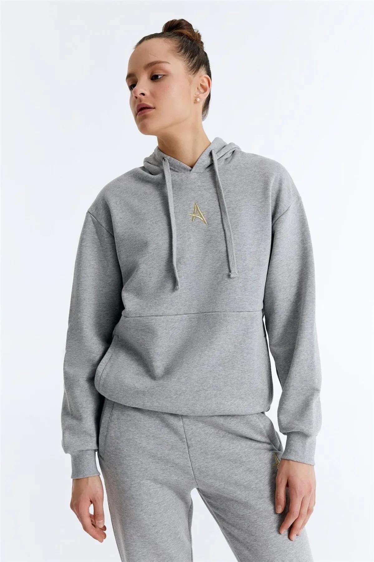 Gri Star HoodieEşofman Takımı