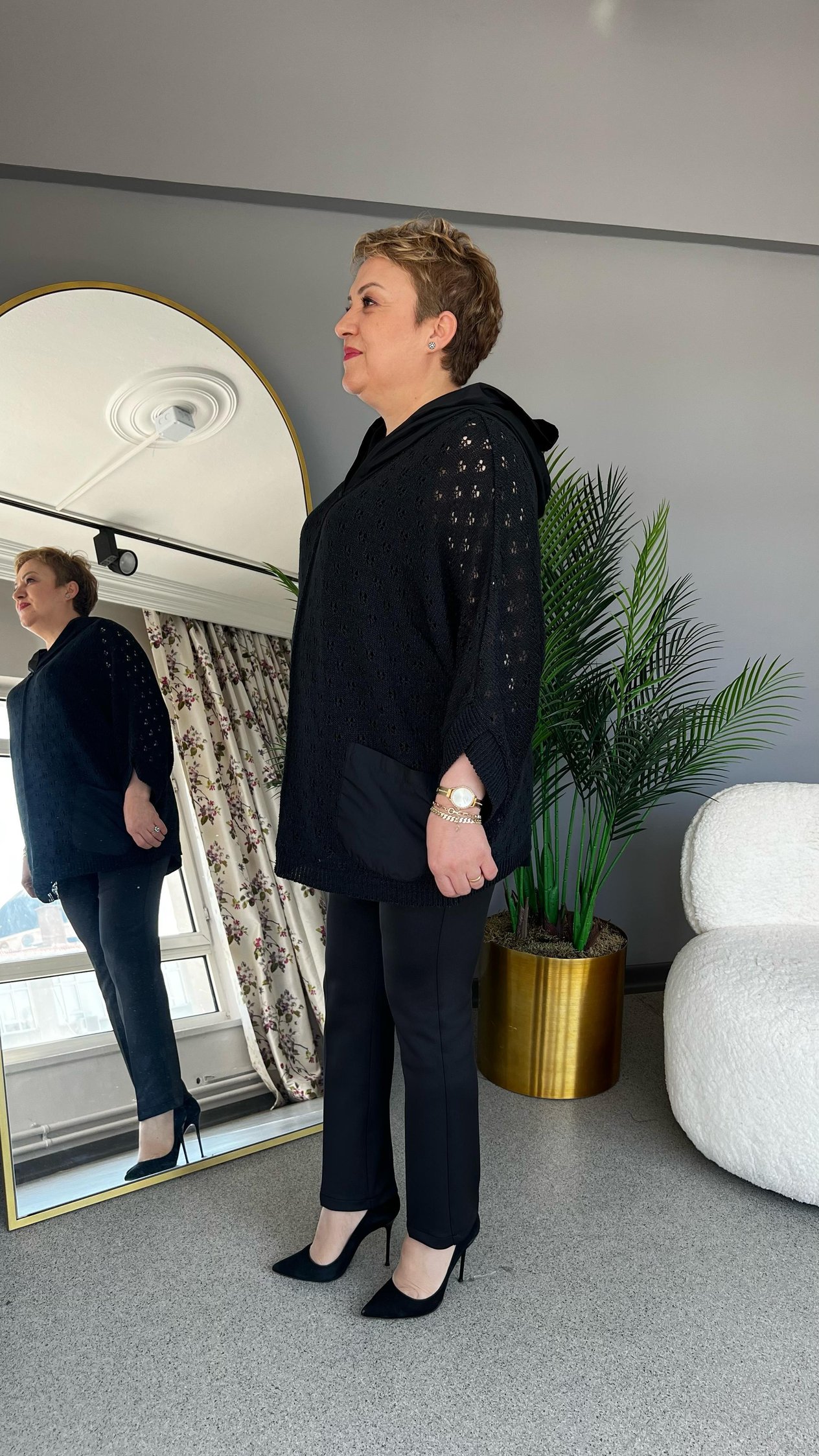 Selma Büyük Beden Merserize Bluz