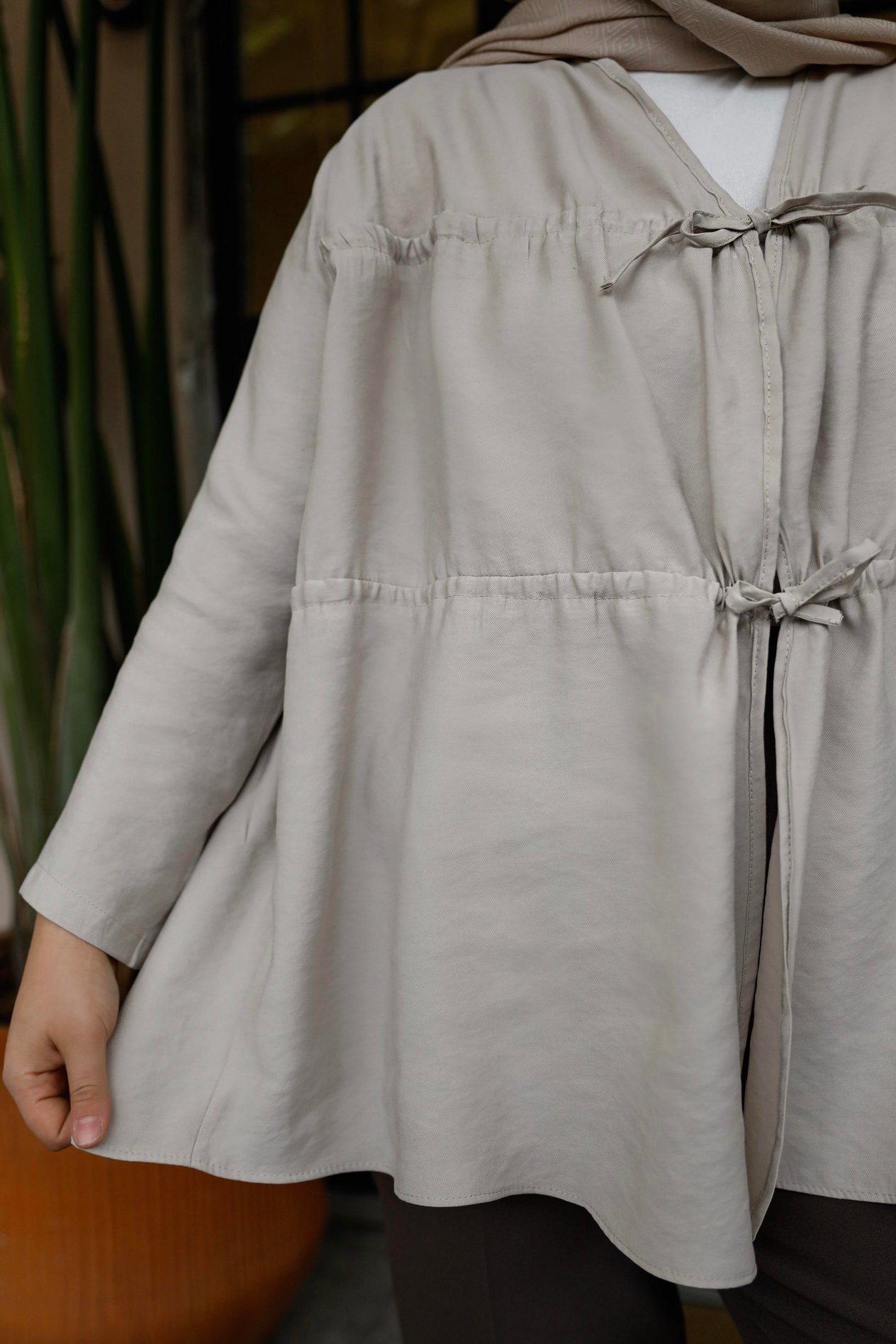 İpli Kimono-Taş Rengi