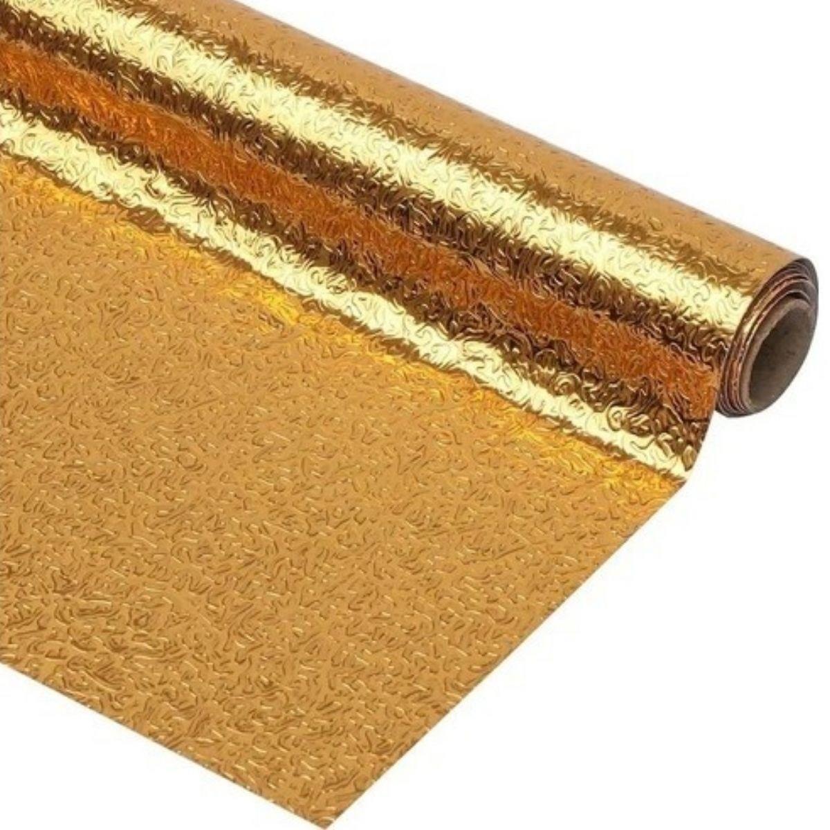 10 Metre Kendinden Yapışkanlı Silinebilir Mutfak Tezgah Üstü Sticker Folyo Gold Renk (4172)