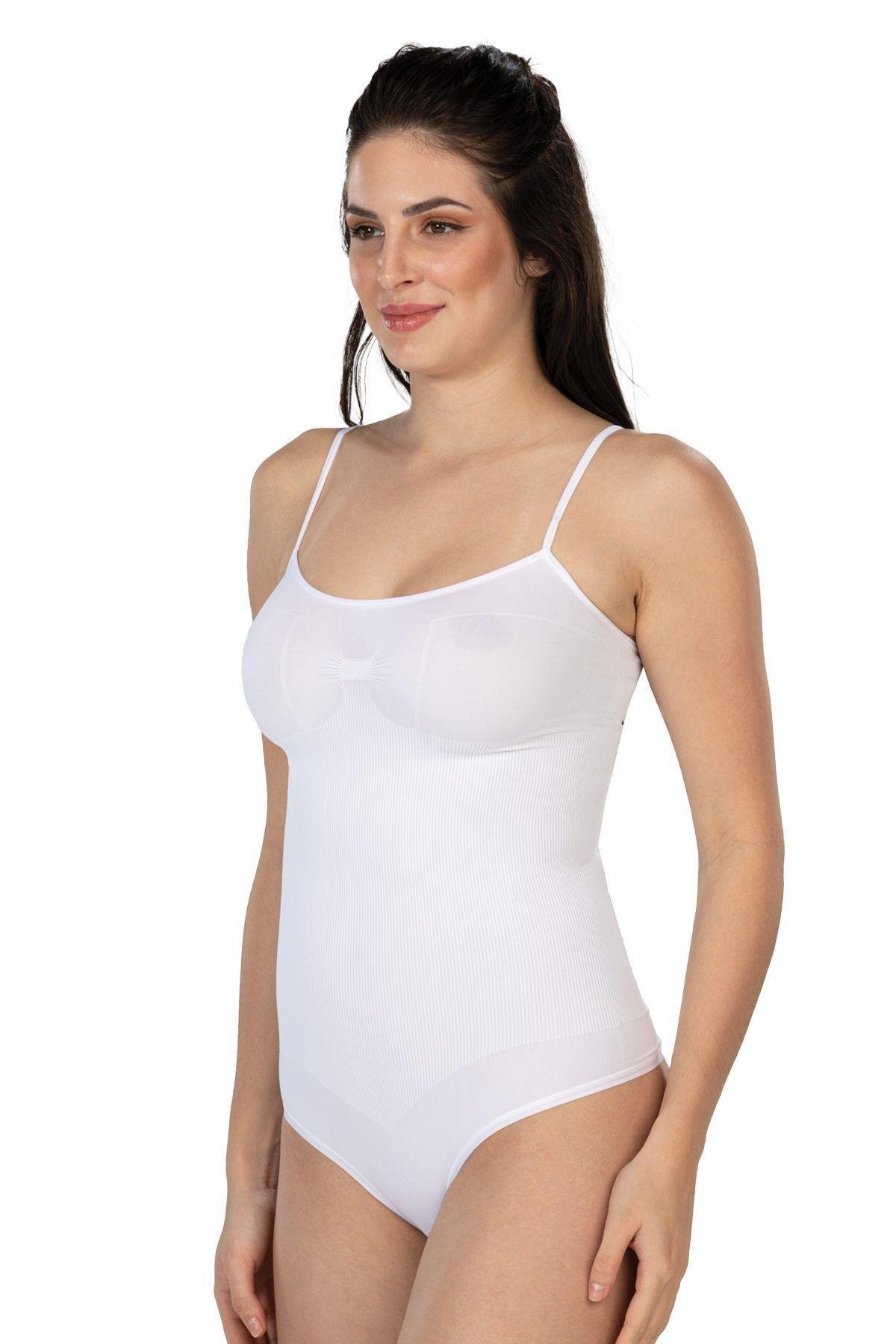 Beyaz Mı Emay 1927 İp Askıllı Ripli String Body
