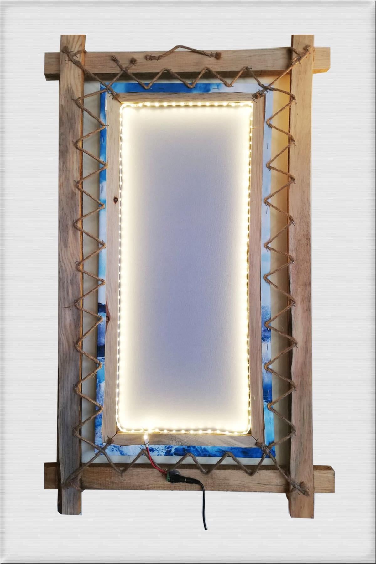 Camii LED IŞIKLI RUSTİK kanvas tablo O