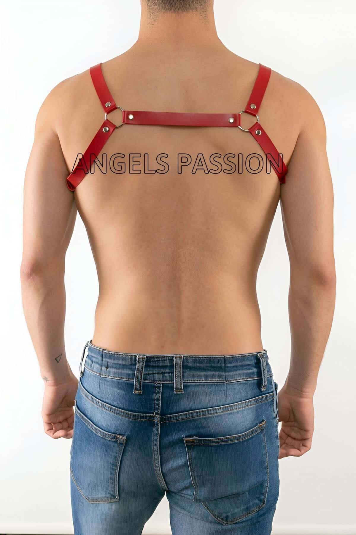 Deri Erkek Fantazi Giyim, Seksi Deri Erkek Harness - Brfm9
