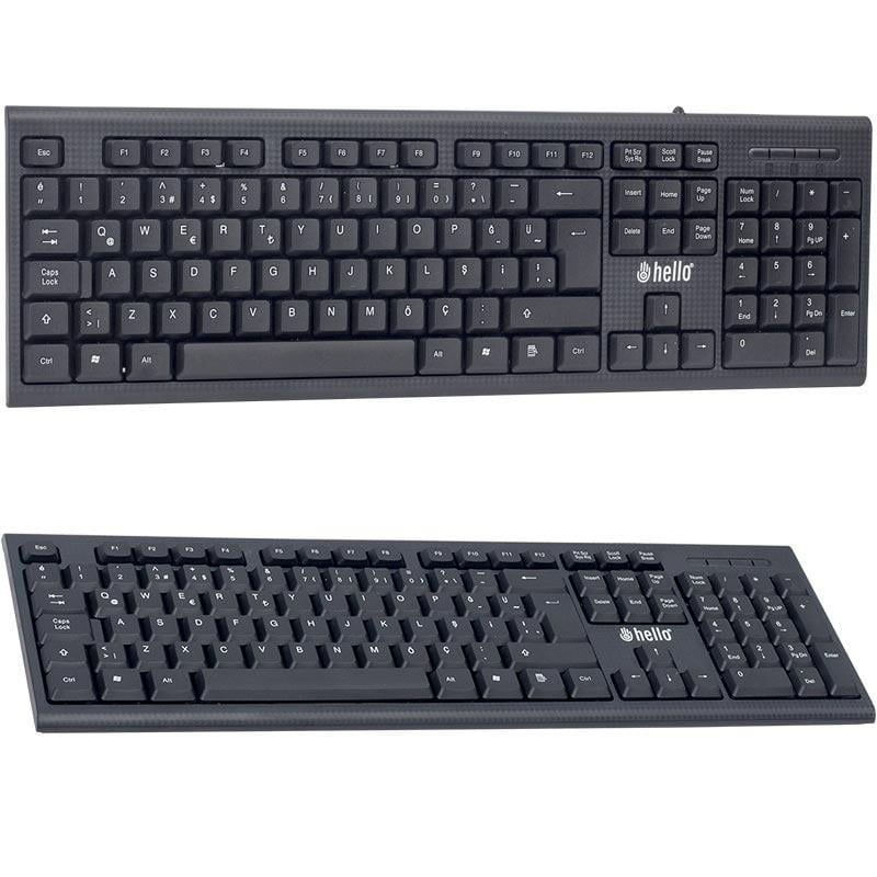 Hello Hl-18742 Usb Kablolu Standart Q Klavye (4172)