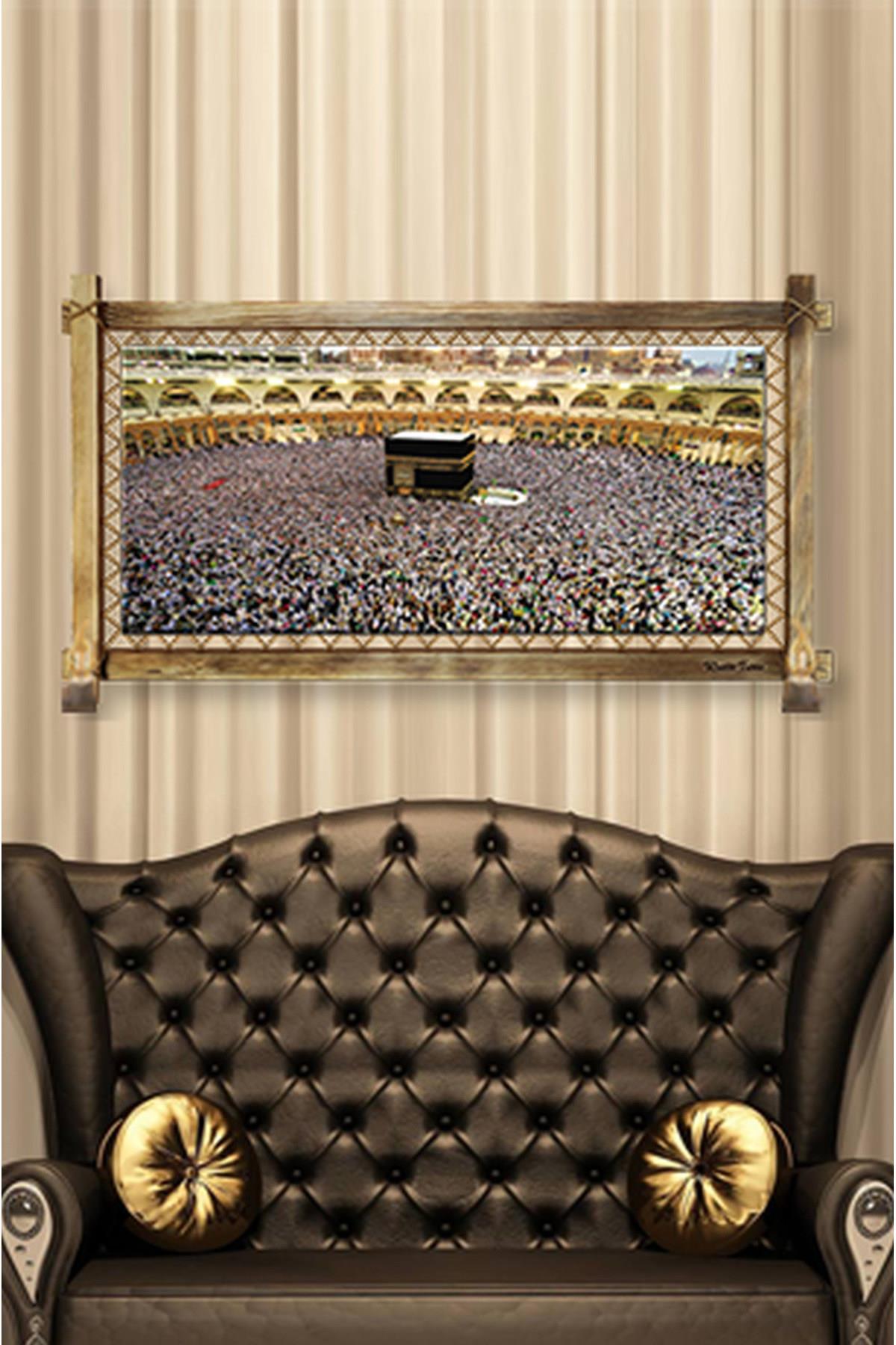 RUSTİK IŞIKLI Kabe Kanvas Rustik Tablo B