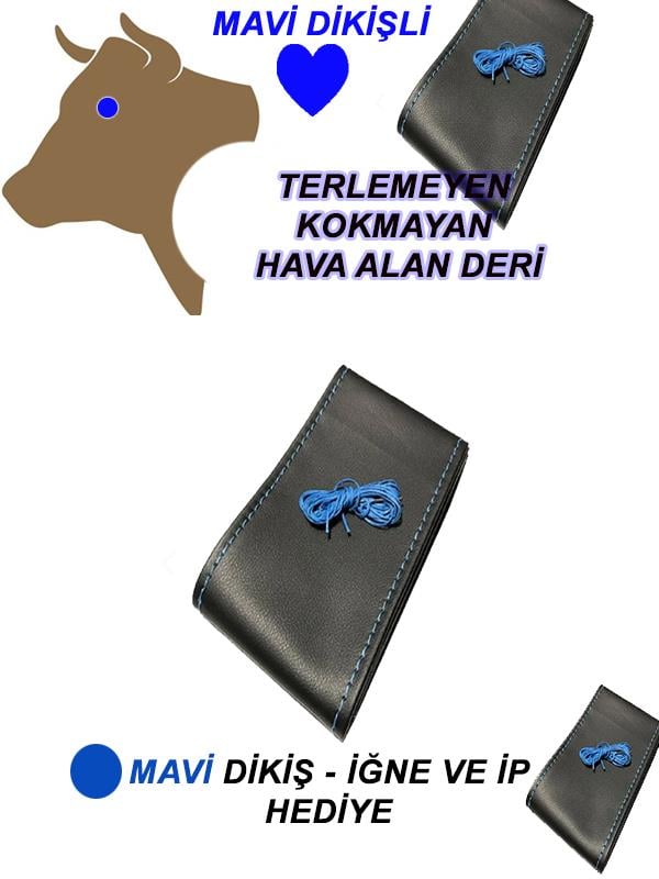 TOYOTA COROLLA MW2 uyumlu araba,oto,araç direksiyon kılıfı mavi dikiş