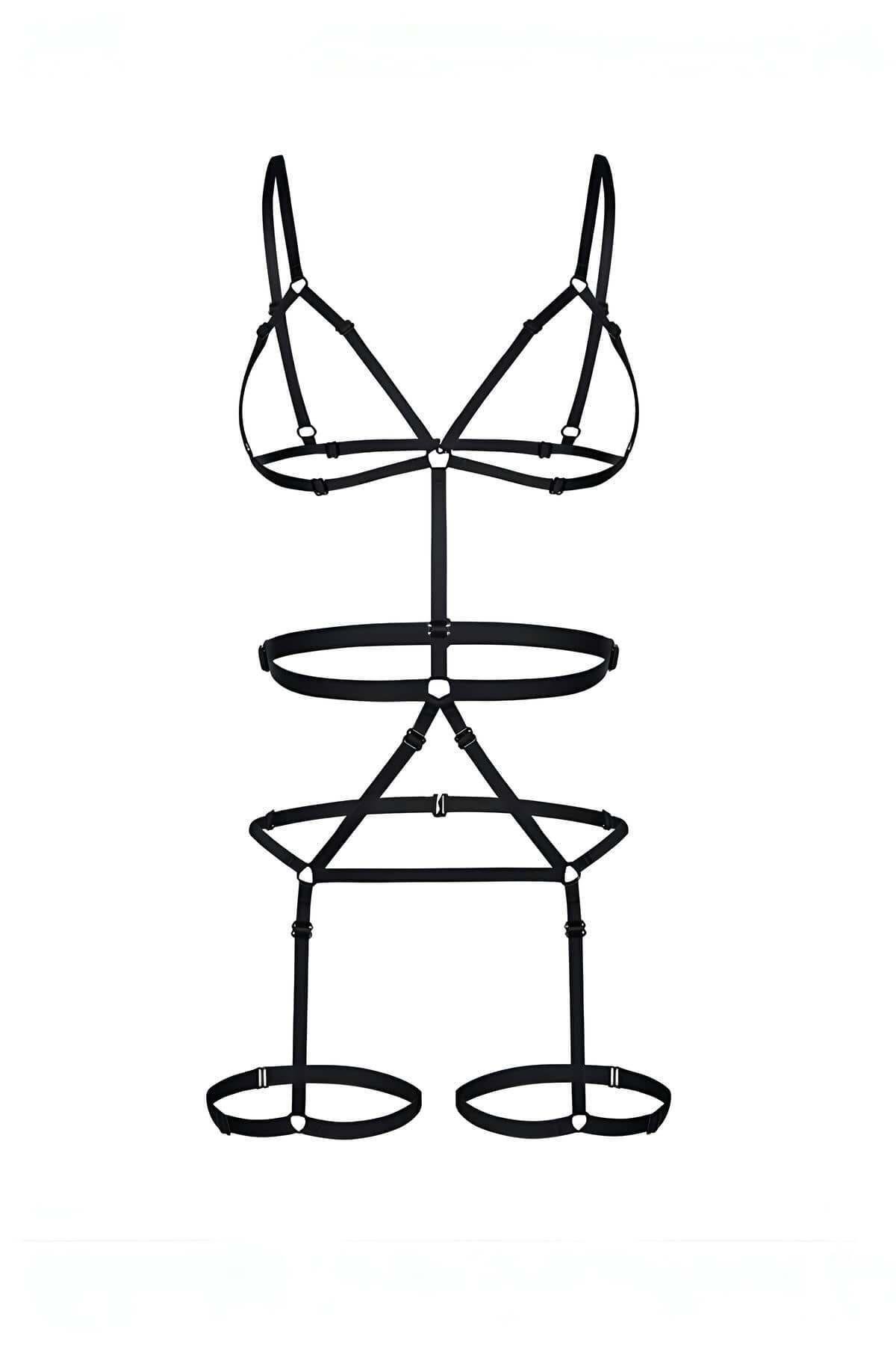 Vücudu Saran Seksi Jartiyer Harness - Brf36