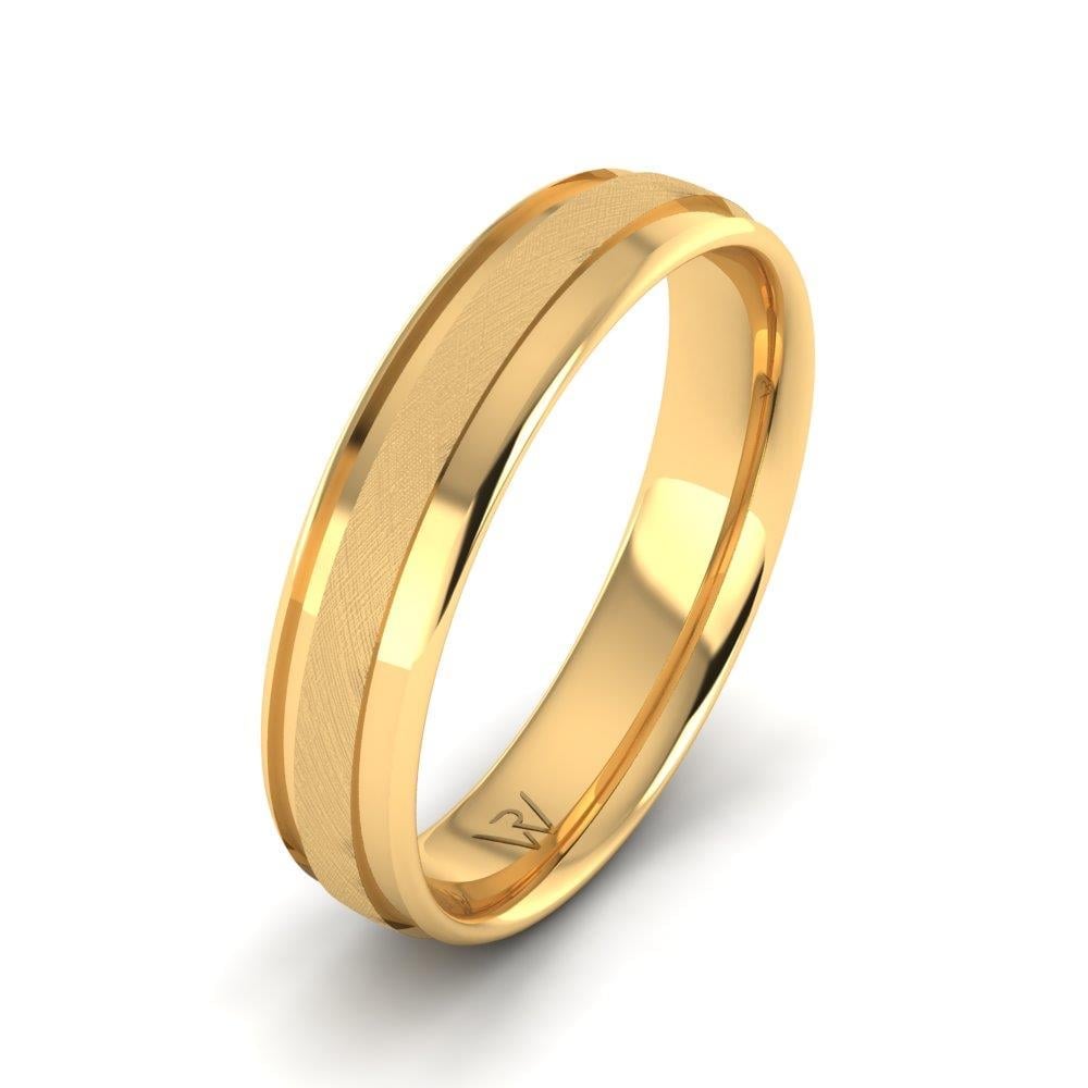 Klassische Eheringe für Herren Alygance Gelbgold 