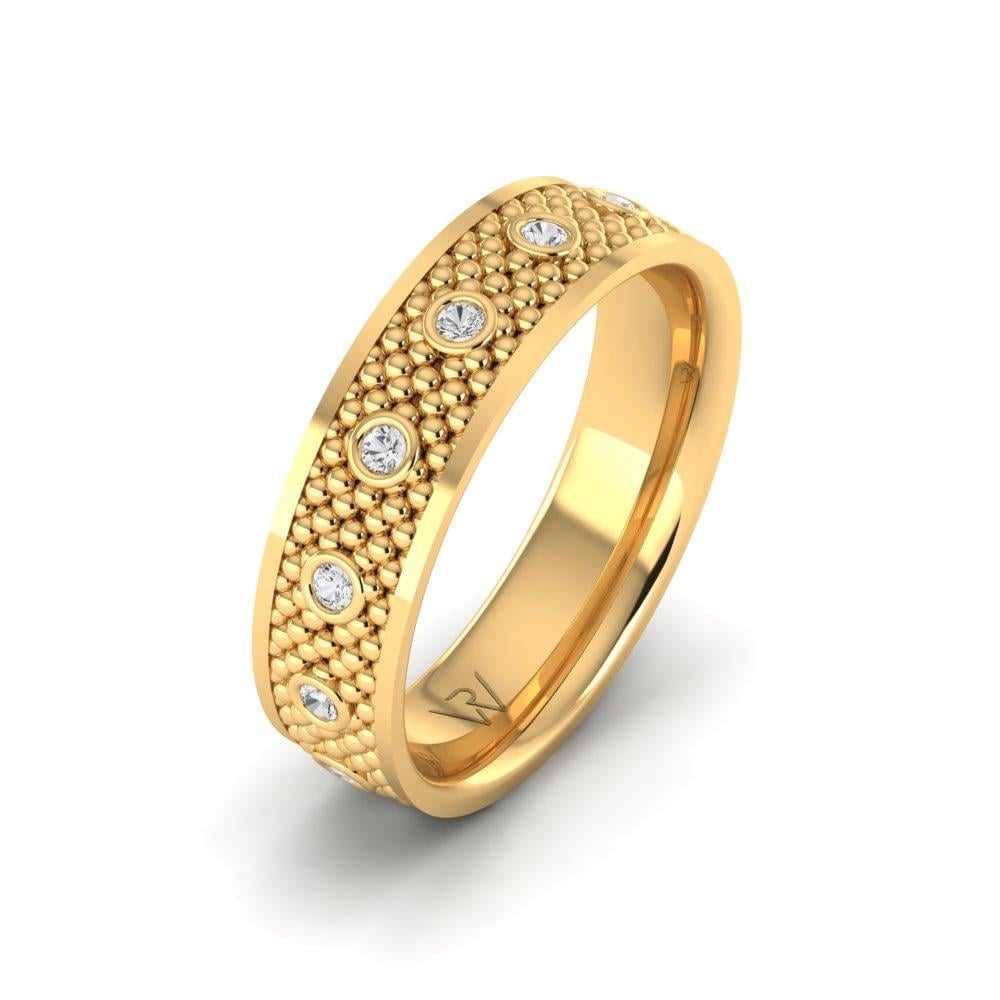 Damen-Eheringe mit Steinen Blissalia Gelbgold Dalloz-Kristall