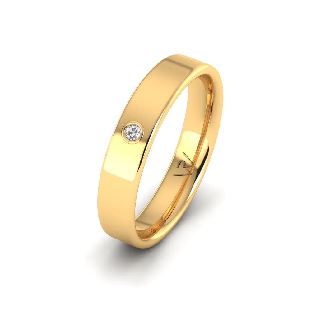 Damen-Eheringe mit Steinen BlissLoop Gelbgold Dalloz-Kristall