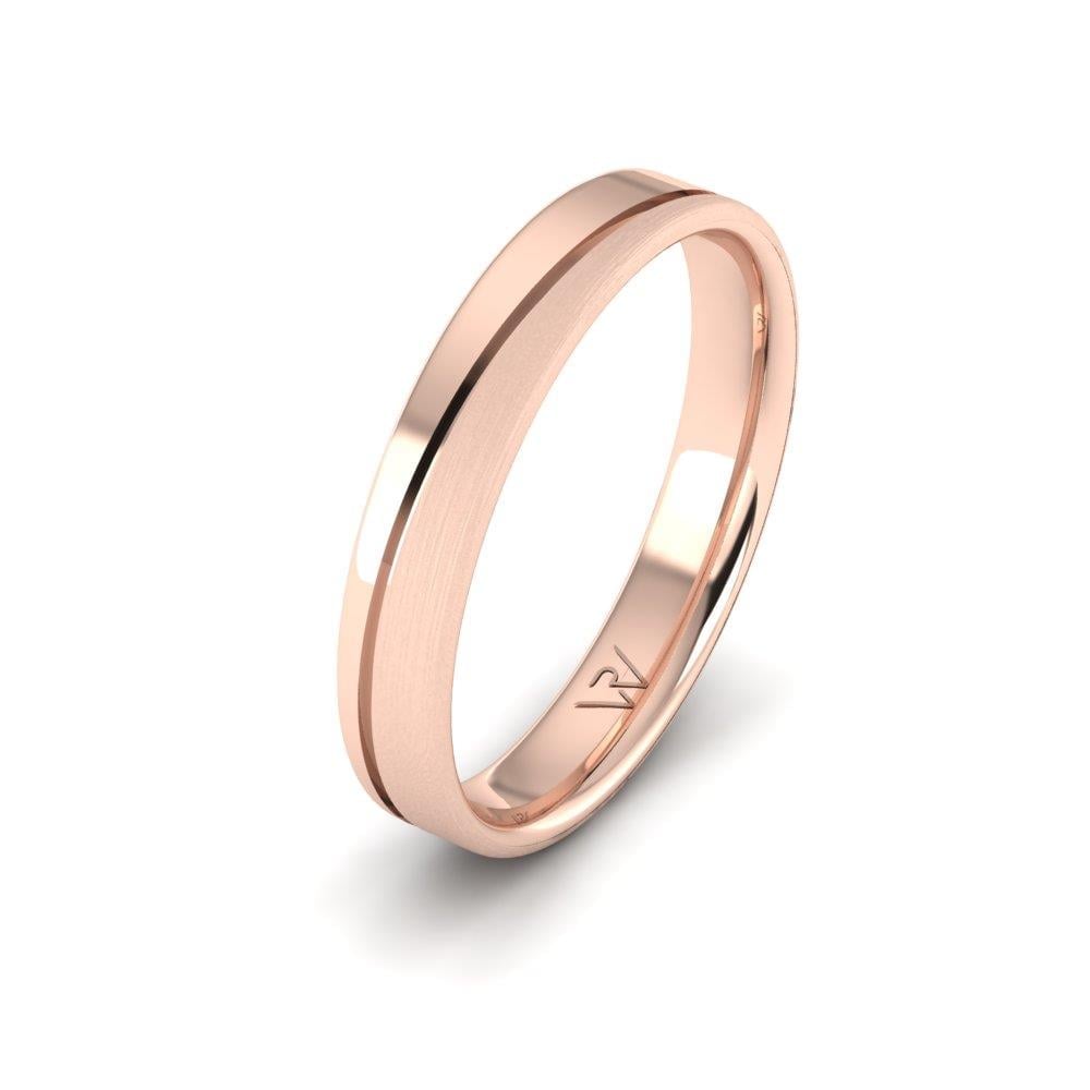 Klassische Eheringe für Herren Brillara Roségold 