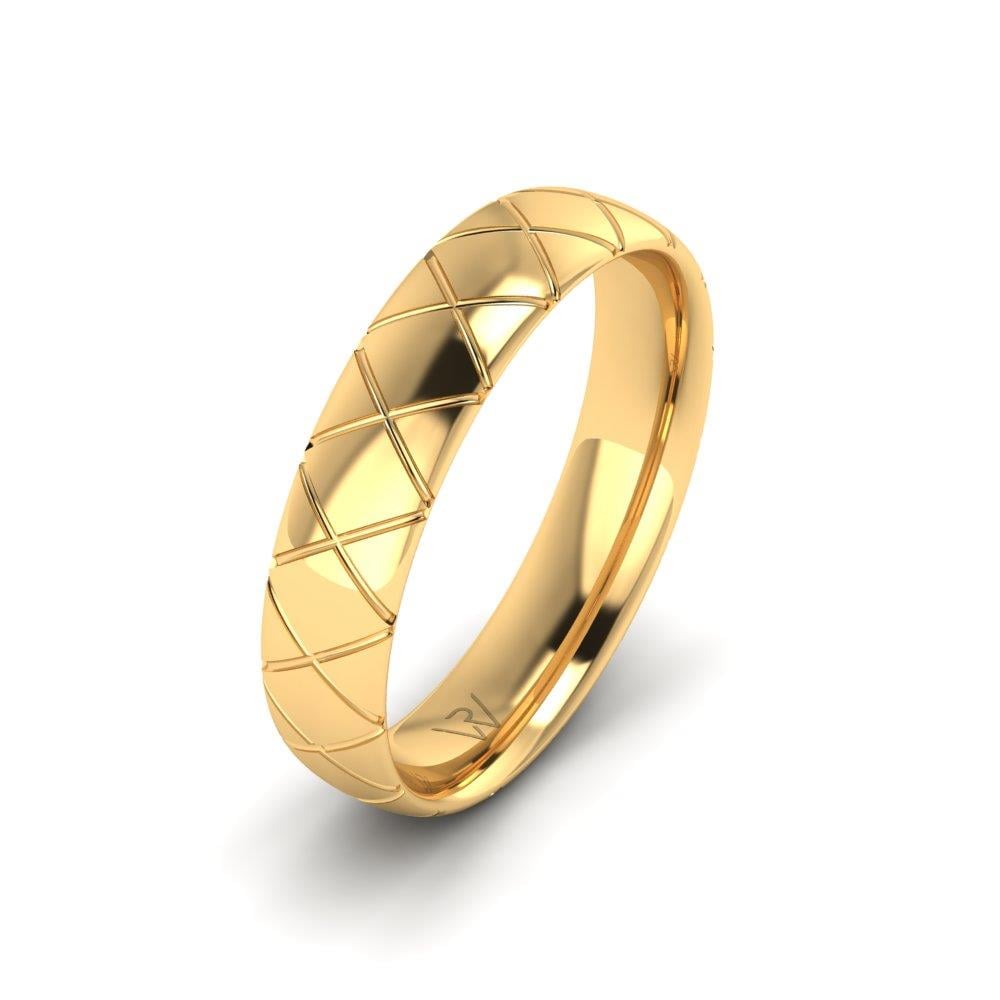 Moderne Eheringe für Herren DevotionLuxe Gelbgold 