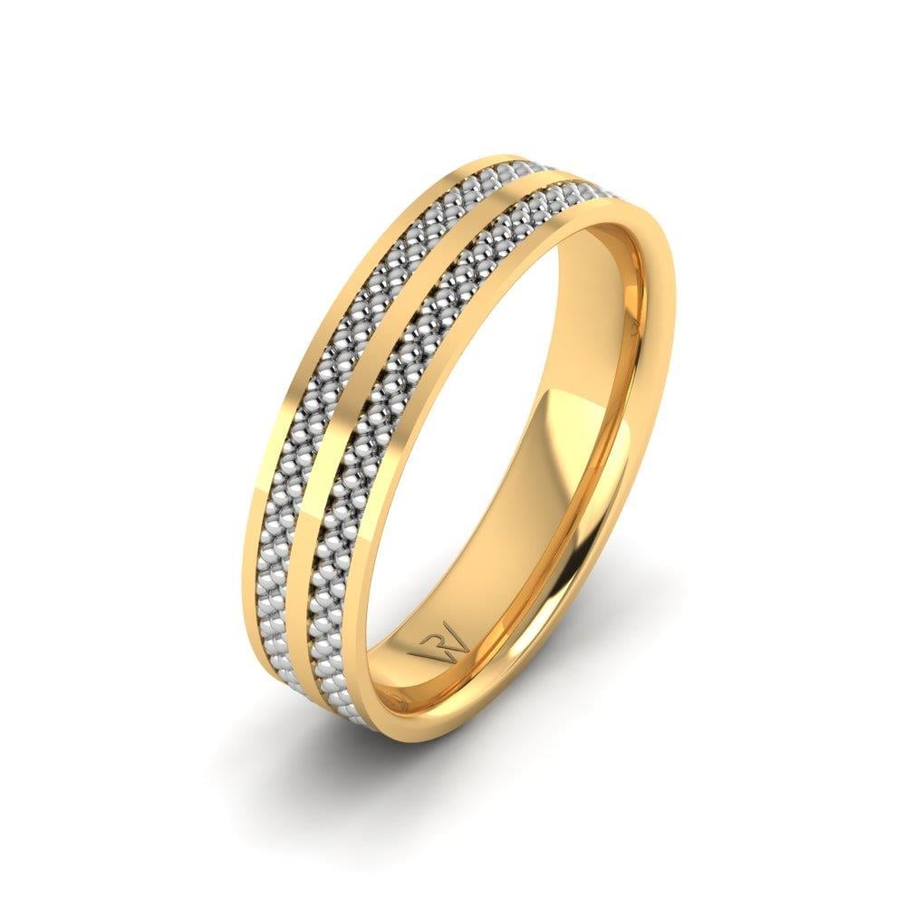 Moderne Eheringe für Herren Dreamance aus Gelb- und Weißgold 