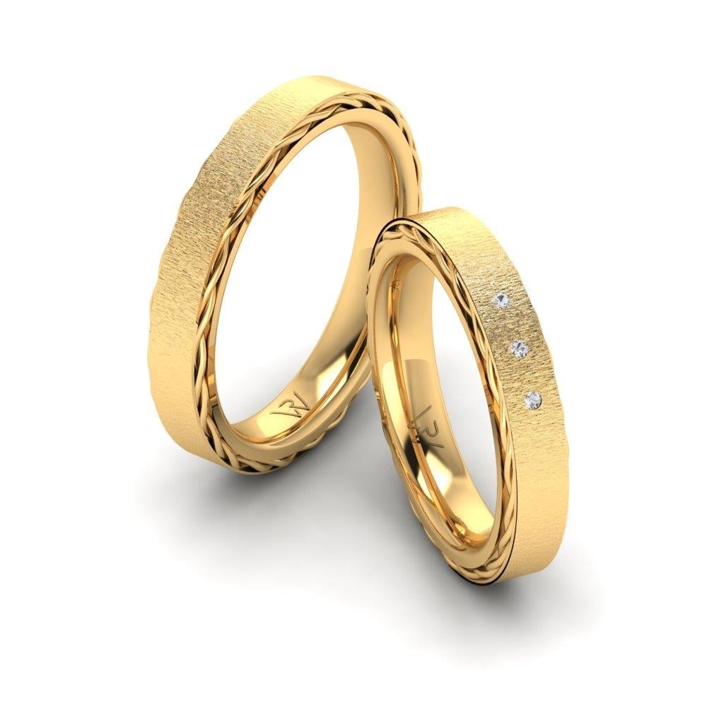 Eheringe mit Steinen DreamCirclet Gelbgold Dalloz-Kristall