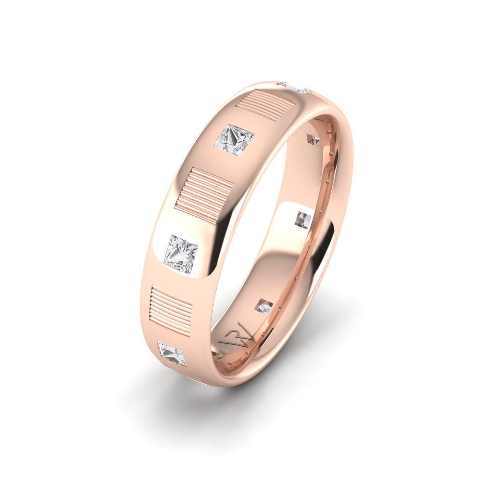 Eheringe mit Steinen für Damen EverLasting Roségold Dalloz-Kristall