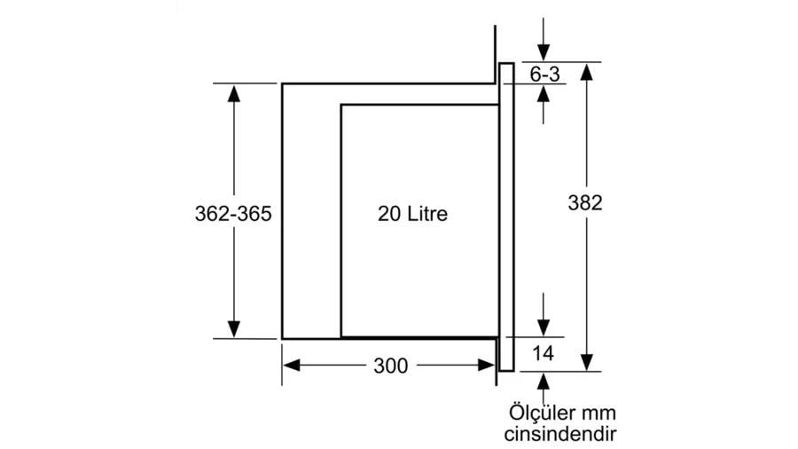 Serie 6 Ankastre Mikrodalga Beyaz  - BFL524MW0 