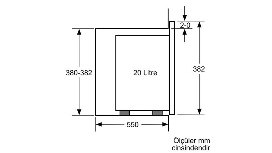 Serie 6 Ankastre Mikrodalga Beyaz  - BFL524MW0 