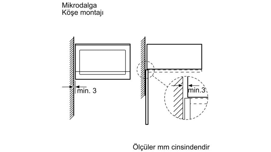 Serie 6 Ankastre Mikrodalga Beyaz  - BFL524MW0 