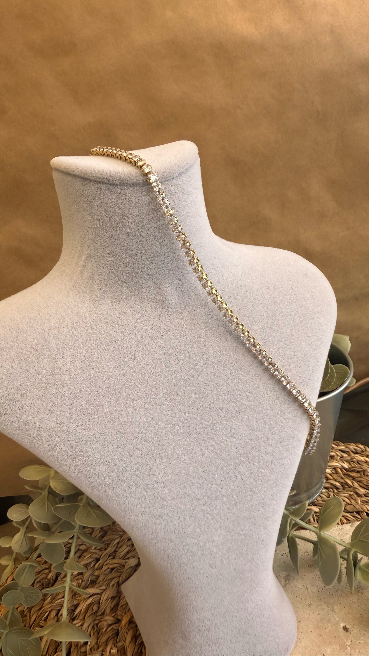 Çelik Gold Renk Su Yolu Kolye 40+4cm