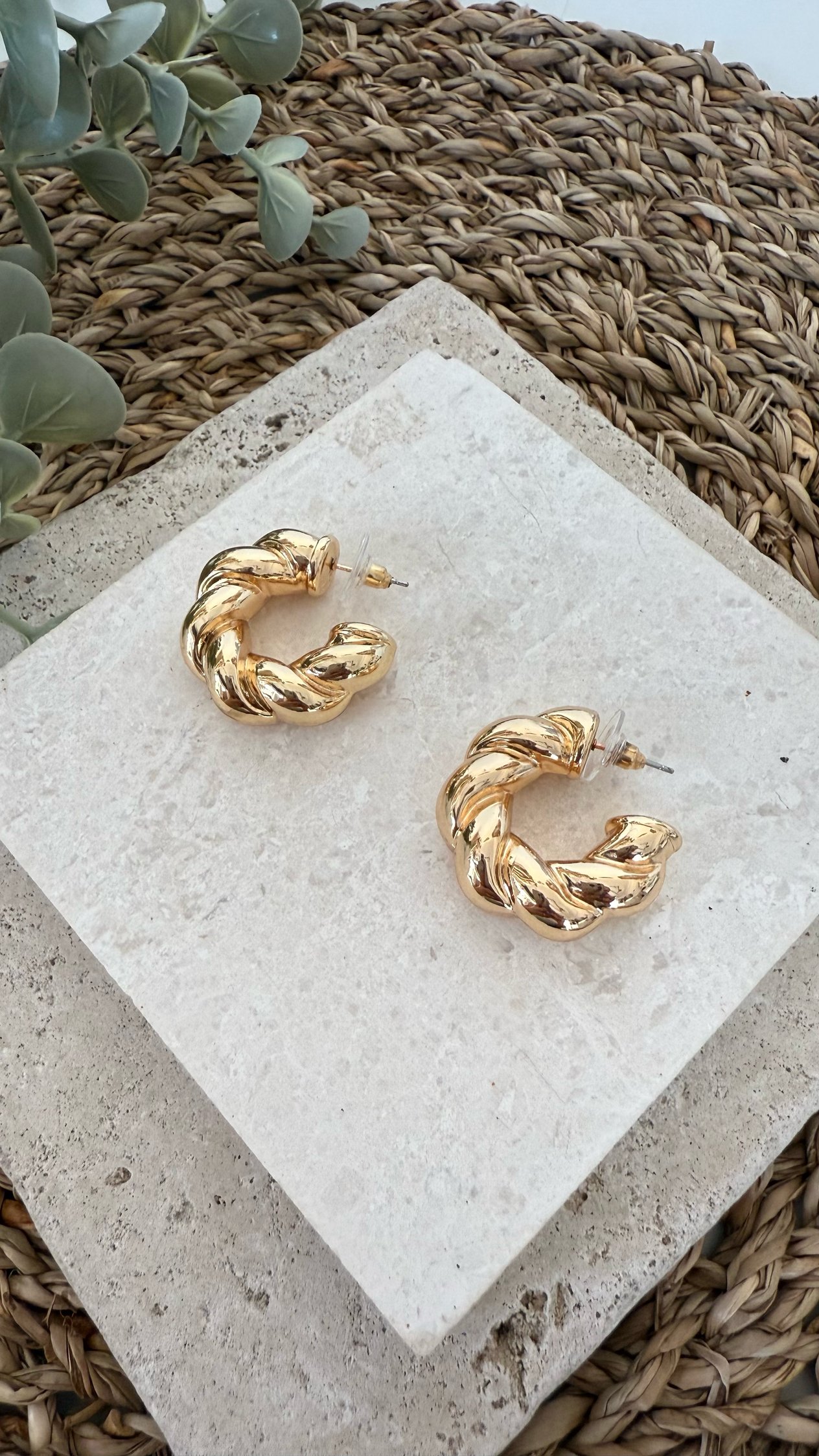 İthal Gold Renk Küpe