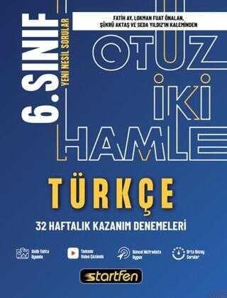 6. Sınıf Türkçe 32 Hamle Haftalık Kazanım Denemeleri