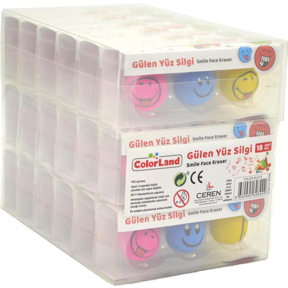 COLORLAND SLG13 GÜLEN YÜZ SİLGİ 18Lİ KT