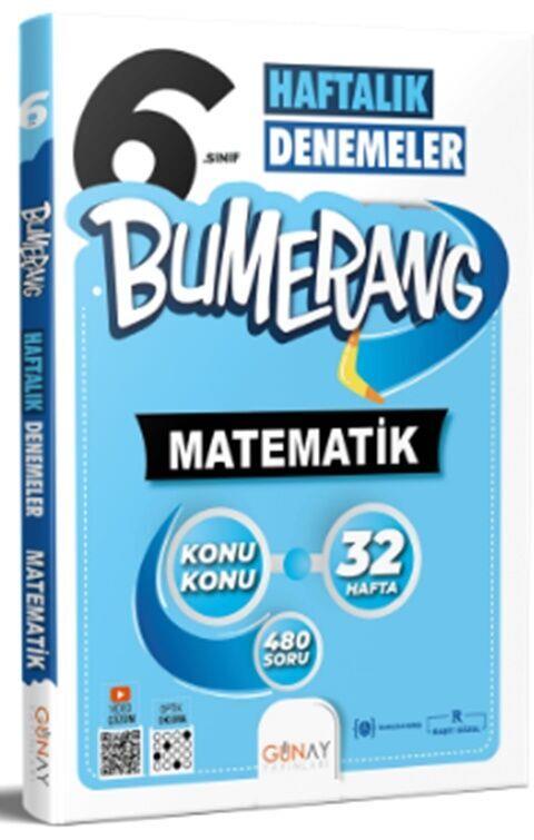 Günay Yayıncılık6. Sınıf Matematik Bumerang Konu Konu Haftalık Denemeler