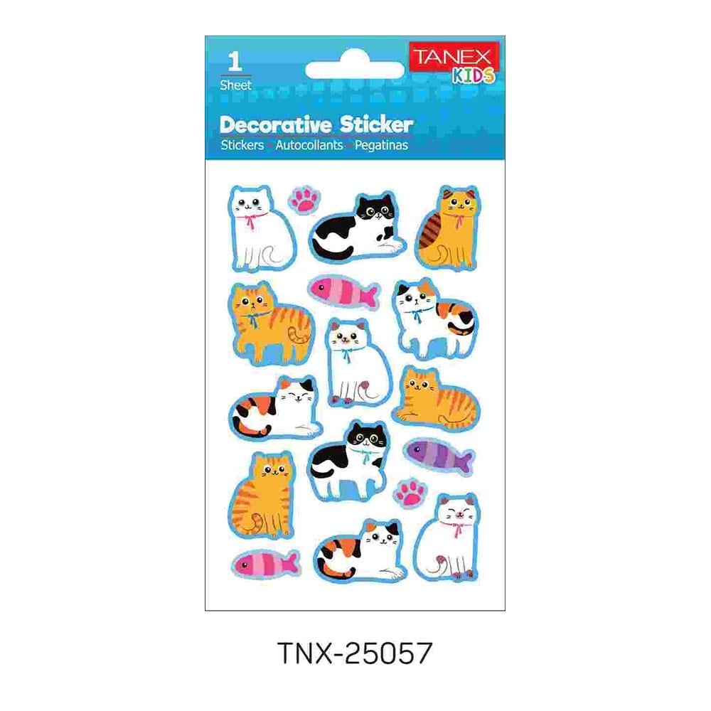 TANEX TNX-25057 KEDİ SERİSİ ETİKETİ 5 AD.